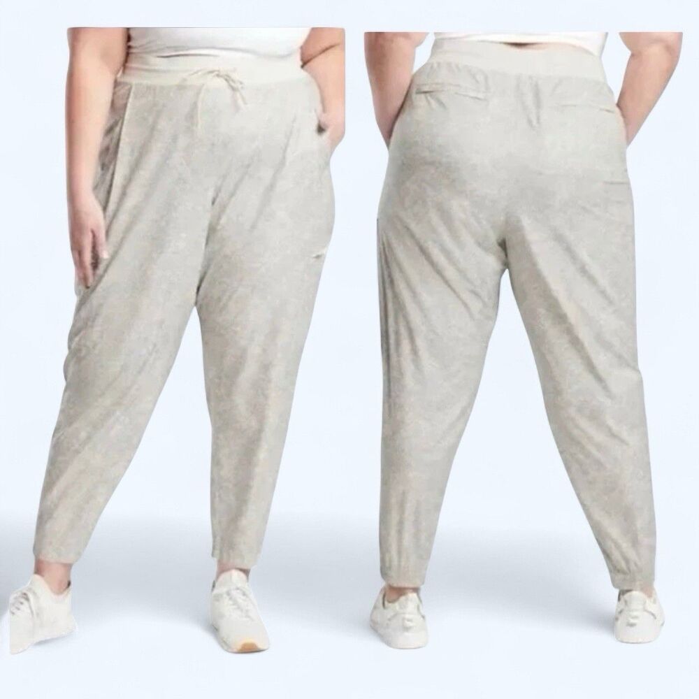 Athleta Venture Printed Pant Plus Size 22 Viper Gray Jogger Cargo Athleisure